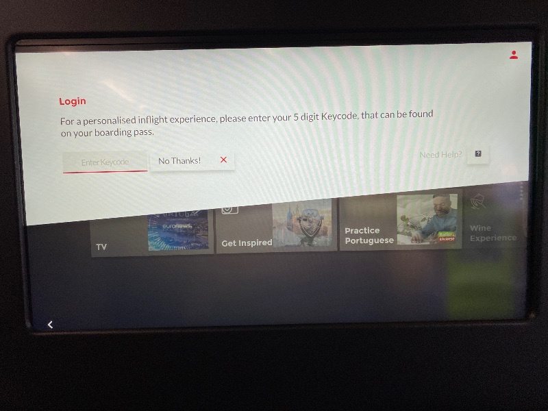 The TAP in-flight entertainment system gives you the option of personalisation