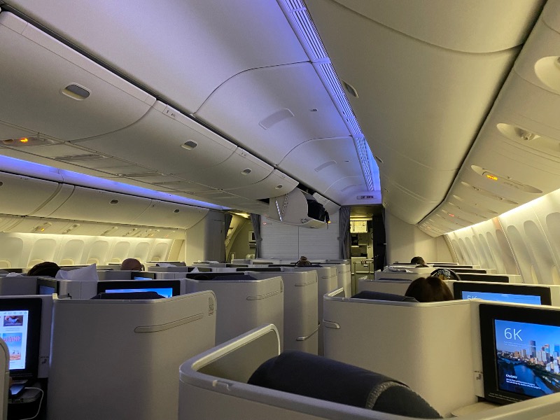 Air Canada Boeing 777-200LR Business Class cabin