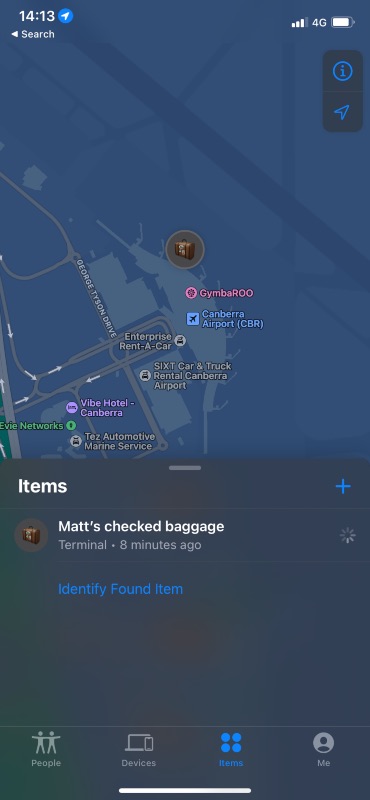 You can track the location of your AirTags in real time using the "Find My" App.