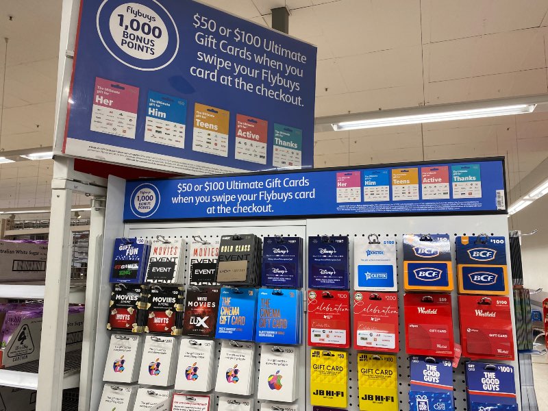 Earn Tons of Coles or Woolworths Bonus Points with Gift Cards